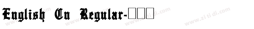 English Cn Regular字体转换